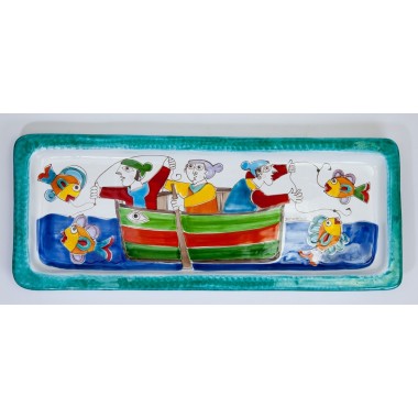 Rectangular Tray Folk Fishermen VSS38FK2 Rectangular Tray Folk Fishermen VSS38FK2